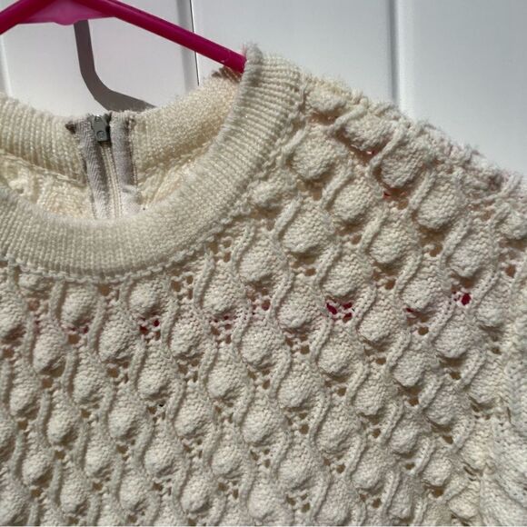 Vintage crochet dress long sleeve fitted size large. - Picture 3 of 10